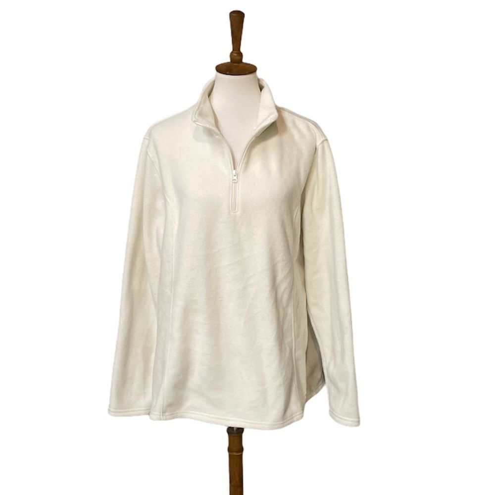 Cabela’s cream white quarter zip fleece xl 2XL